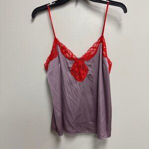 Guess size, small pink and red laced camisole